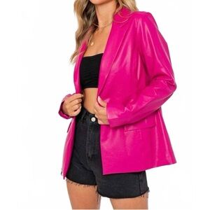 LE LIS Collection Women's Pink Blazer Jacket